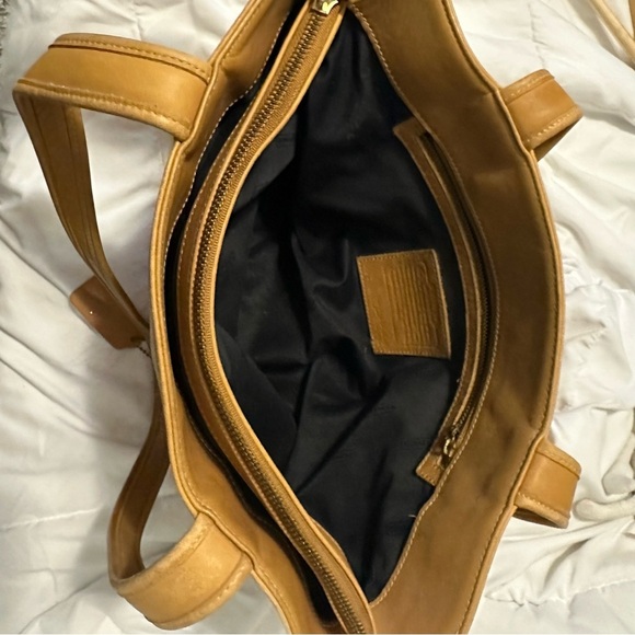 Vintage Coach Bleecker basket Camel leather tote 9302 - Picture 11 of 14